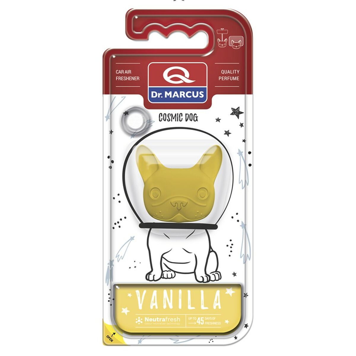 Car Air Freshener Dr Marcus Cosmic Dog Vanilla Plastic Fragrance Pendant-2