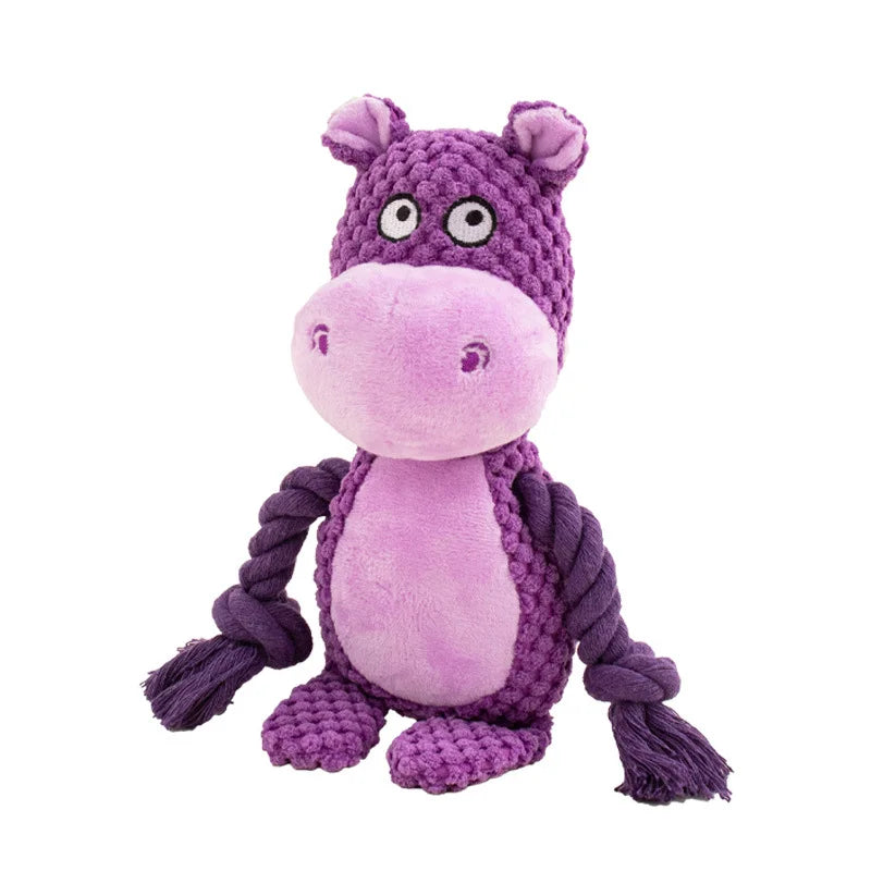 Indestructible Plush Dog Chew Toy Rattle-9