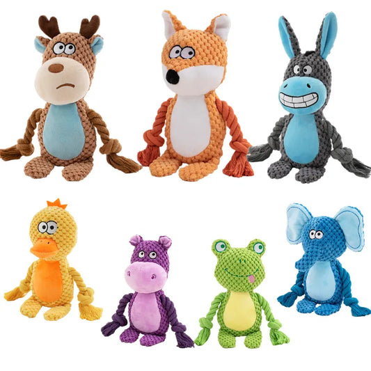 Indestructible Plush Dog Chew Toy Rattle-0