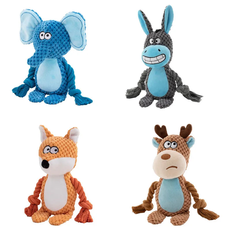 Indestructible Plush Dog Chew Toy Rattle-1