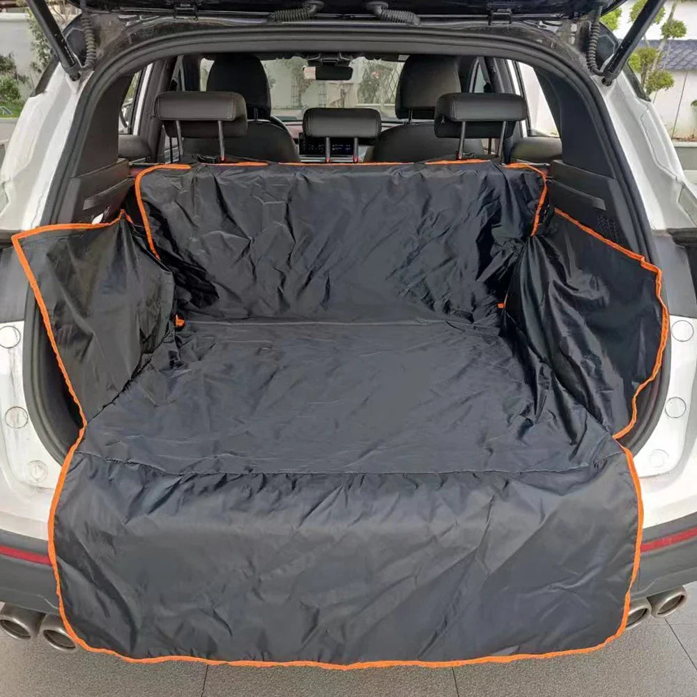 SUV Cargo Liner Waterproof Trunk Seat Cover for Back Cargo Area Black-2