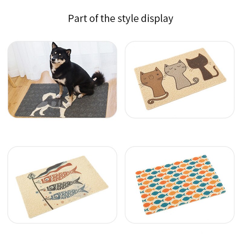 Waterproof PVC Pet Dog Cat Litter Mat Breathable Pet Sleeping Pads for Dog Cat Cute Pattern Kitten Feeding Drinking Mat Supplies-2
