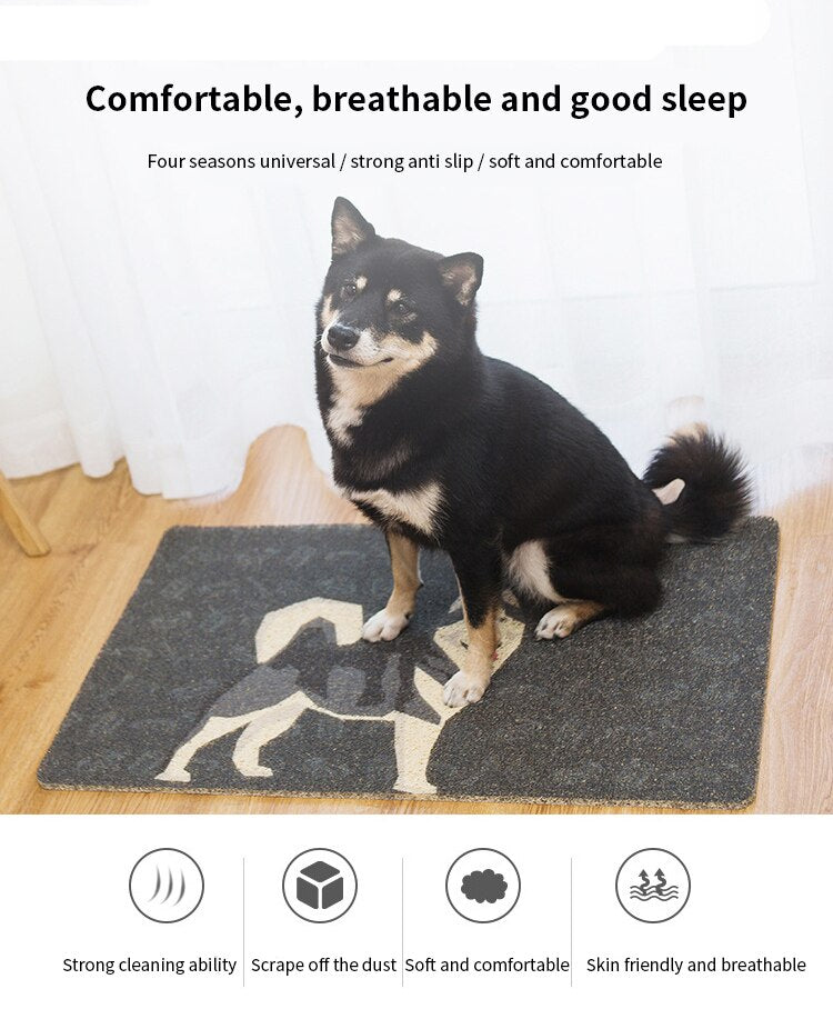 Waterproof PVC Pet Dog Cat Litter Mat Breathable Pet Sleeping Pads for Dog Cat Cute Pattern Kitten Feeding Drinking Mat Supplies-4