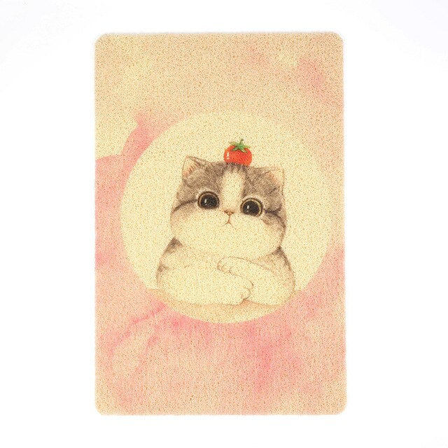 Waterproof PVC Pet Dog Cat Litter Mat Breathable Pet Sleeping Pads for Dog Cat Cute Pattern Kitten Feeding Drinking Mat Supplies-5